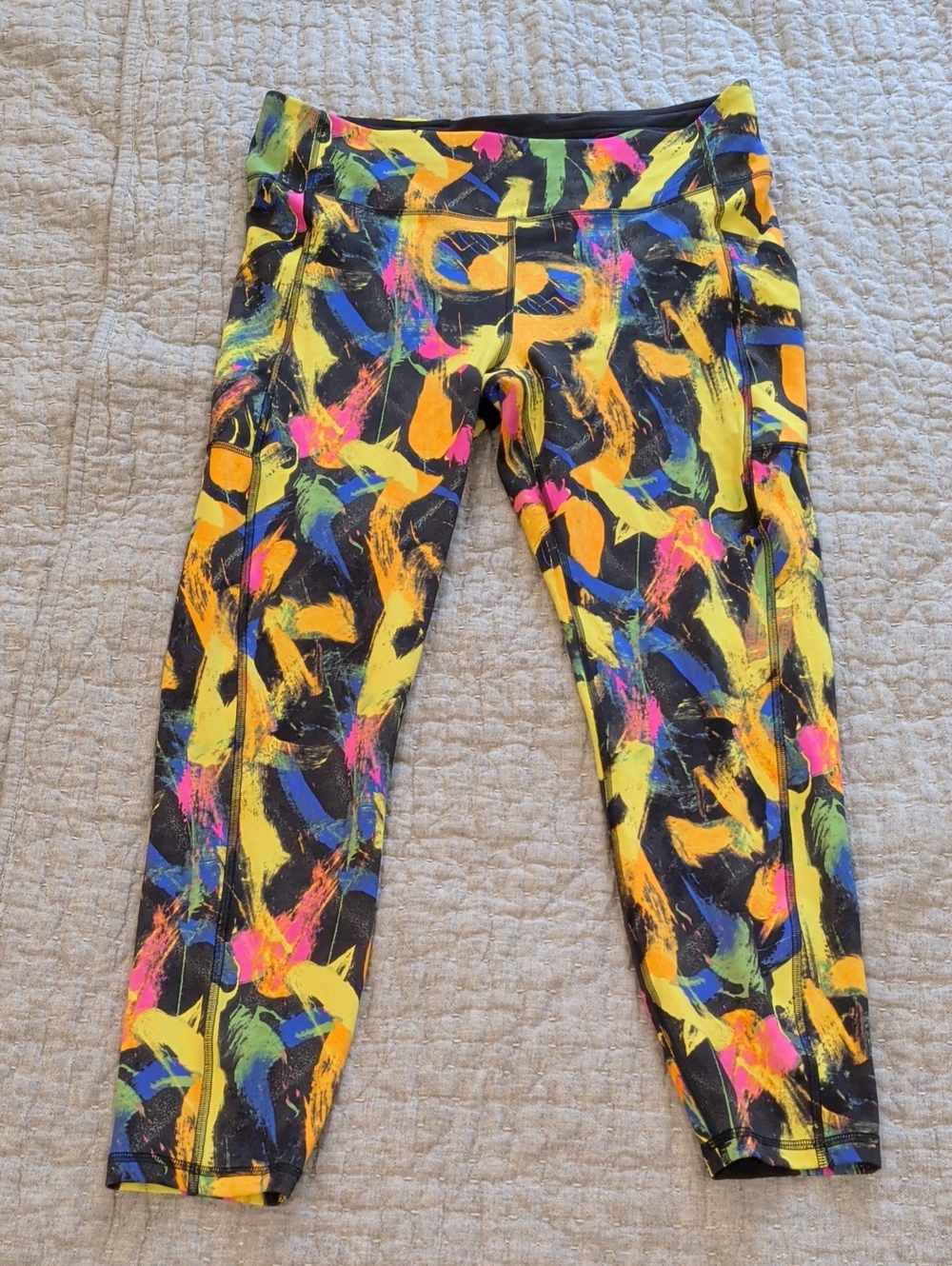Lululemon Invigorate High-Rulticolor Active Leggings Size 12